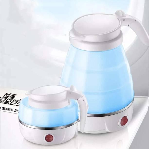 CHHELL Travel Foldable Electric Kettle,Push Switch,Intelligent Anti dry Burn,Portable Travel Kettle, Small Electric Kettle Food Grade Silicone, Used In Coffee,Tea,Milk, Etc Electric Kettle