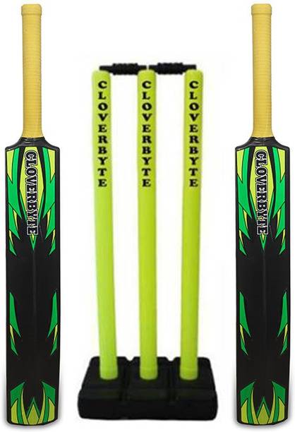 CLOVERBYTE Blast Cricket Combo Set of 2 Cricket Bat And Cricket Wicket Plastic bat full size ( Plastic bat + Wicket) Cricket Kit
