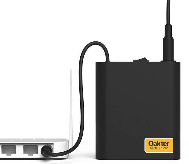 Oakter Mini UPS for 9V WiFi Router Broadband Modem | Backup Upto 4 Hours | WiFi Router UPS Power Backup During Power Cuts | UPS for 9V Router Broadband Modem | Current Surge & Deep Discharge Protection Power Backup for Router