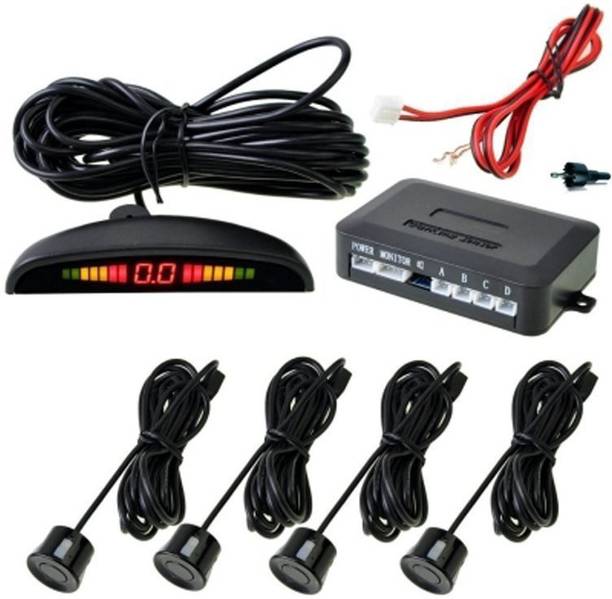 FABTEC New* Car Parking Sensor Black Universal For Car Beeper Reversing Radar 4 SensorS Sound Digital Premium High Quality Waterproof Sensor (For 2005,2006,2007,2008,2009,2010,2011,2012,2013,2014,2015,2016,2017,2018,2019,2020) Parking Sensor
