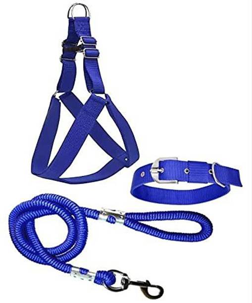 SENAPATI Combo Pack of Harness, Neck Collar Belt and Rope Set Dog Collar & Leash
