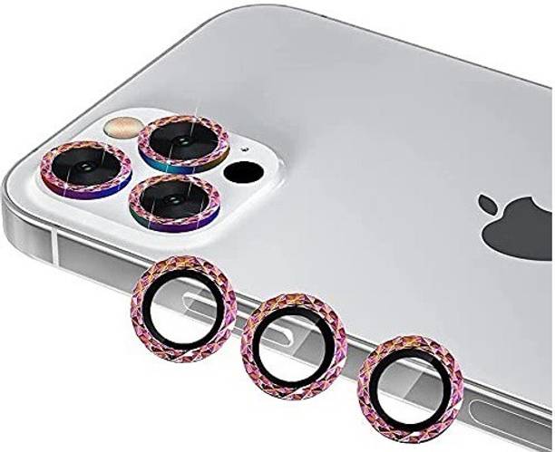 Casesily Camera Lens Protector for Apple iPhone 12 Pro Diamond Look Metal Color Ring Scratch & Bubble Proof