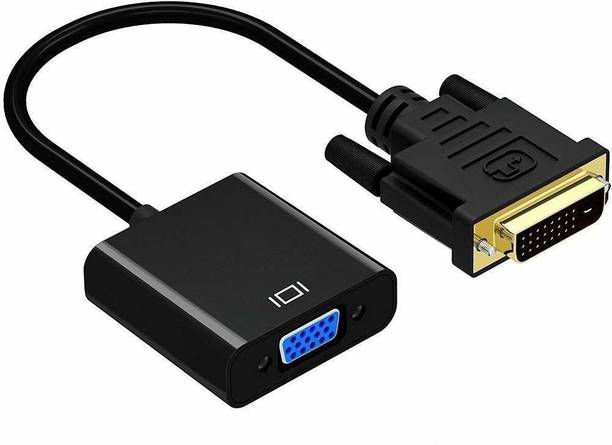 Nsinc  TV-out Cable DVI to VGA Adapter Converter, DVI-D Link 24+1 Male to VGA Female Video Adapter Cable Supports Graphic Cards with DVI D Output to VGA Display/projectors, Black