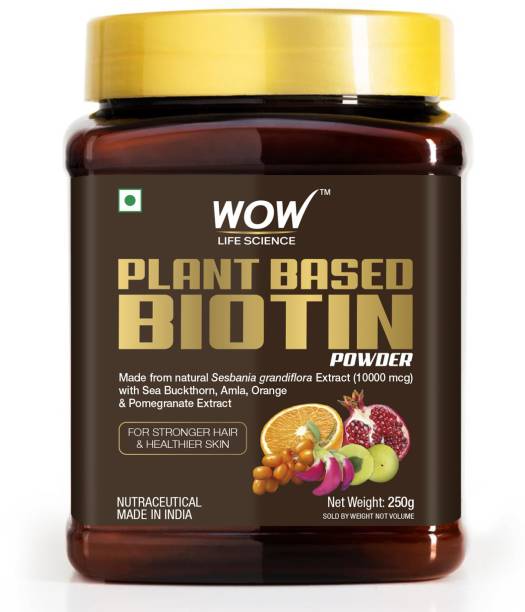 WOW Life Science Plant-Based Biotin Powder – For Strong Hair & Healthy Skin – 250g