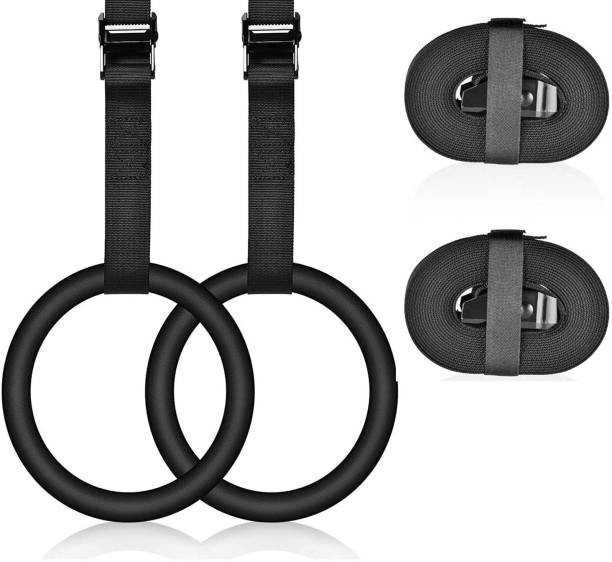FirstFit Gymnastics Rings 1000 lbs Capacity with 14.5ft Adjustable Straps| Pilates Ring