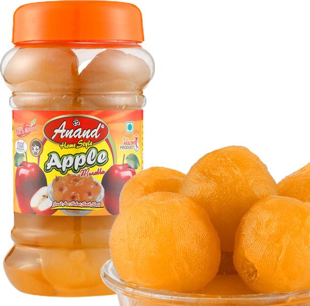 ANAND Home Made Apple Murabba with Less Sugar Syrup and Chhandi Varak (Apple Chandi Murabba, 800 Grams) Apple Murabba