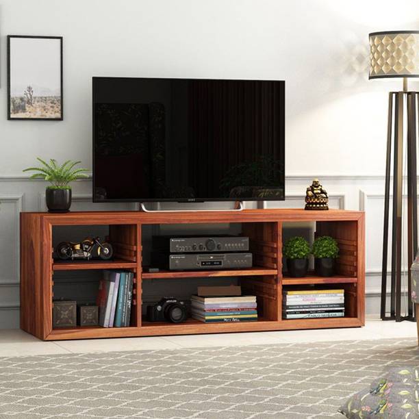 Jeeso Premium Quality Sheesham Wood Tv Unit Solid Wood TV Entertainment Unit