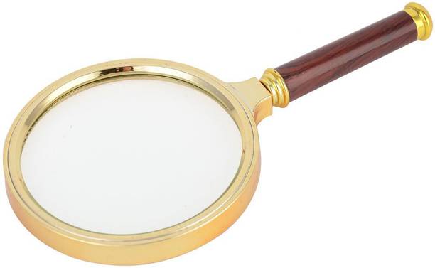 Protos Hand Held Wooden 90 mm Magnifying Lens Glass 10x Magnifier