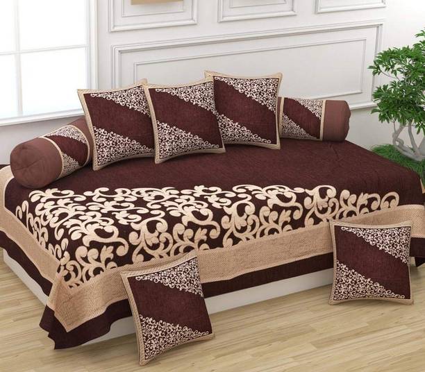 ANextstep Velvet Embroidered Diwan Set