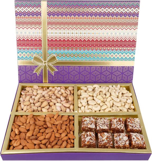 Jaiccha Dryfruits Hamper-Fruit n Nut Dryfruit Box with Sugarfree Bites 750 gms Combo