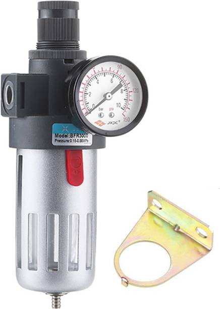 HOSEMART FR 1/2" Pneumatic Air Filter Regulator With Pressure Gauge & Guard Test Indicator