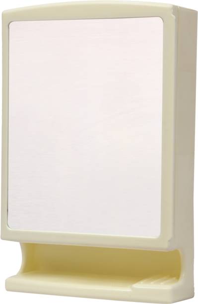 MIRRORTOUCH PVC Bathroom Cabinet Premium Design with Heavy Plastic and Mirror Door Dual Mount Medicine Cabinet