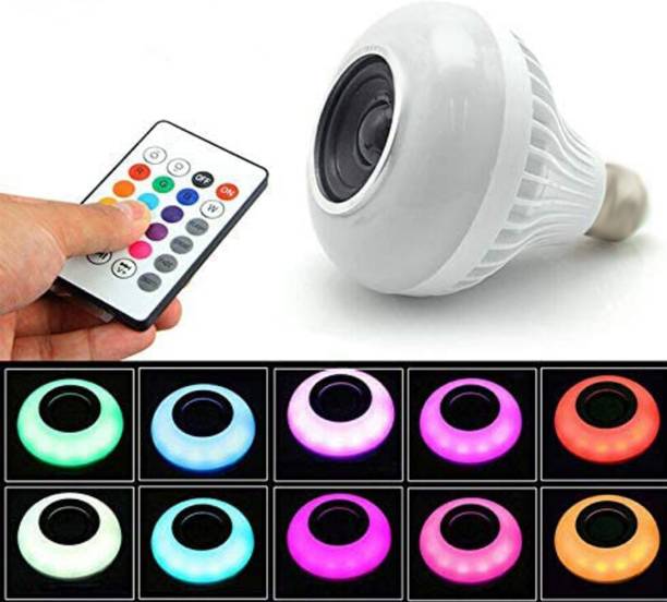 samtech B22 Music Bulb Multicolor 12w LED RGB Bluetooth Speaker Playing Light Changing Lamp with Remote Controller DM002 Smart Bulb