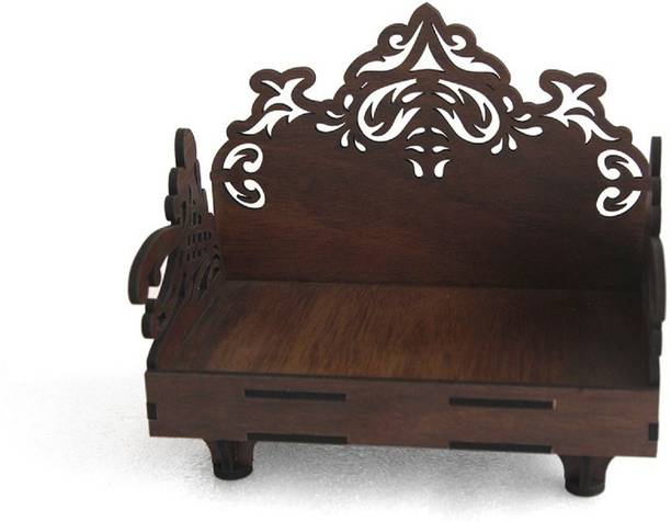 Nexat Nexat Black Color Beautiful Dynamic Sinhaasan Engineered Wood Home Temple
