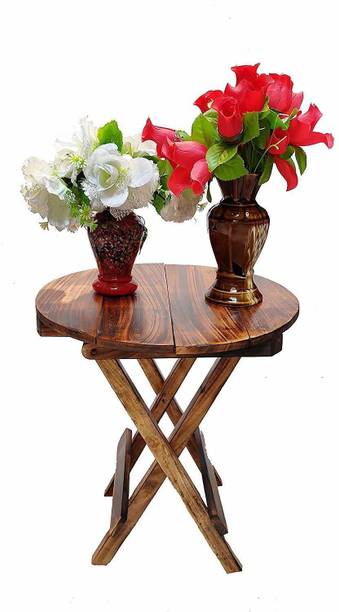 Elipkart Smart Buy Wooden Handicraft Bed Side Folding Table / Coffee Table Solid Wood Bedside Table