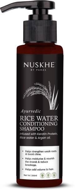 Nuskhe By Paras Ayurvedic Rice Water Conditioning Shampoo -200ml | Keratin Protein | Rice Water | Argan Oil