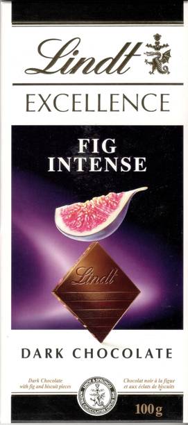 LINDT EXCELLENCE FIG INTENSE DARK CHOCOLATE BAR IMPORTED MADE IN SWITZERLAND 100G Bar