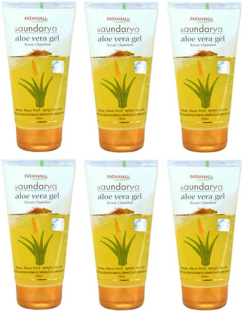 PATANJALI Saundarya Aloe Vera Gel With Kesar Chandan kit Combo ( Pack of 6 )