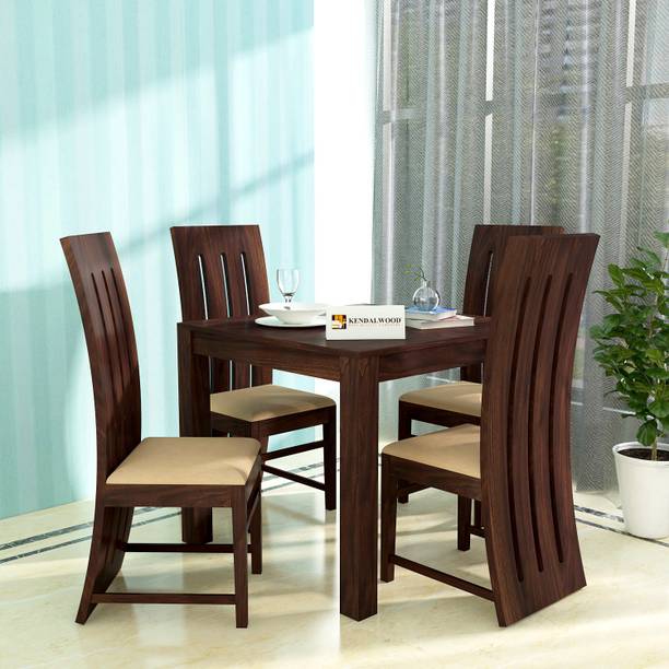 Kendalwood Furniture Premium Dining Room Furniture Wooden Dining Table with 4 Chairs Solid Wood 4 Seater Dining Set