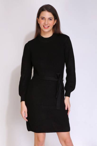 Joe Hazel Women Sweater Black Dress