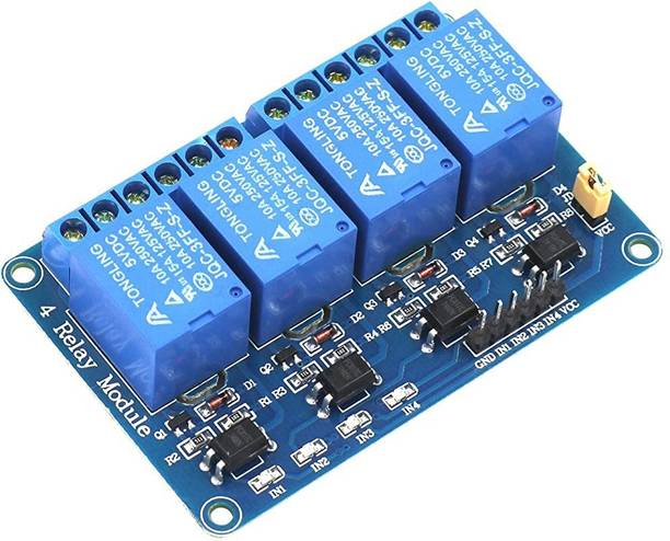 Prestronics 4 Channel Relay Control Panel Plc Relay 5V Module With Optocoupler For Arduino Electronic Components Electronic Hobby Kit