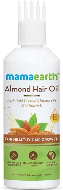 MamaEarth Almond Hair Oil for healthy hair growth and deep nourishment, with Cold Pressed Almond Oil & Vitamin E for Healthy Hair Growth Hair Oil