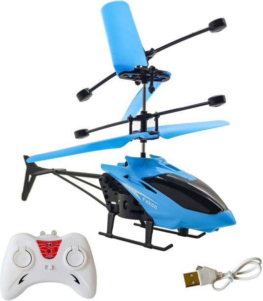 Miss & Chief 2 in 1 Infrared Induction Helicopter, Sensor Aircraft with USB Charger ,Flying Helicopter with Remote, 6 to 14 Years