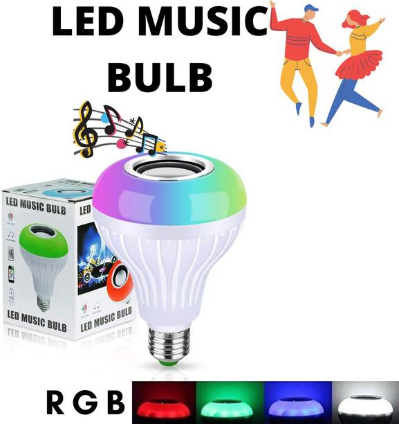 ATSolutions ™ Led Bulb Bluetooth Speaker + RGB Colorfull Light Music Night Bulb with Remote Control for Home,Bedroom,Living Room,Party Decoration for All Bluetooth Smart Phone Smart Bulb