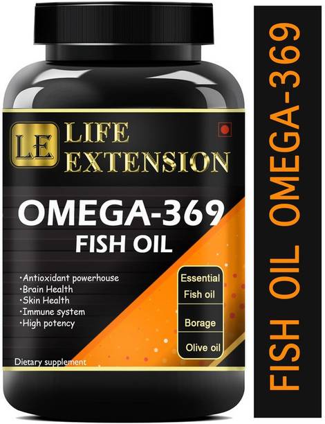 Life Extension Omega 369 Fish Oil 1000mg Capsule for Men & for Women with Omega 3
