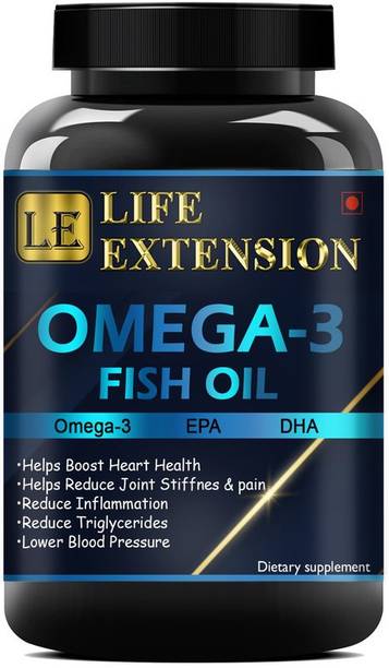 Life Extension Omega 3 Fish Oil 1000mg supplements, Supports Heart, Brain, Joints & Skin Advanced