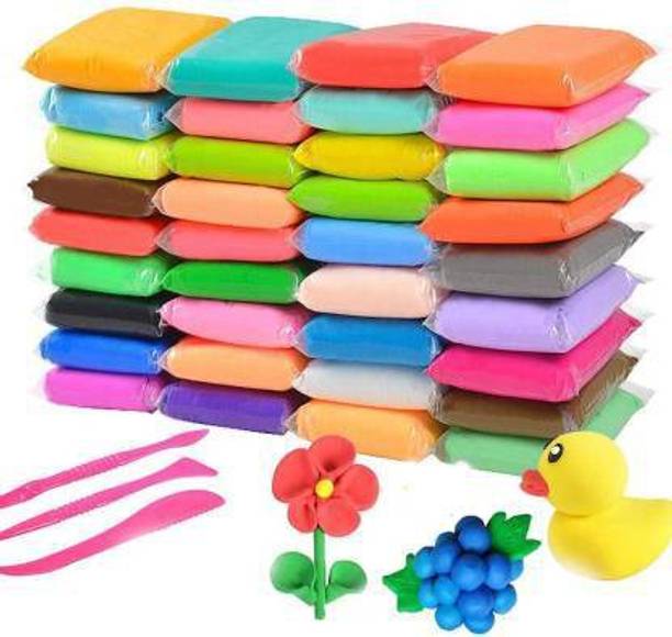 Neel Kids DIY Ultra Light Modeling Bouncing Clay Kids 12 Different Color Clay Creative Art For Children 36Pc