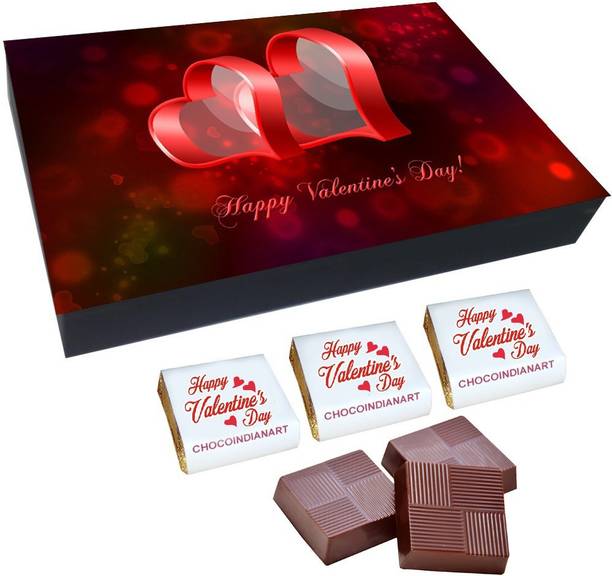 CHOCOINDIANART Valentine's Day, 12 Chocolate Gifts Box, Truffles