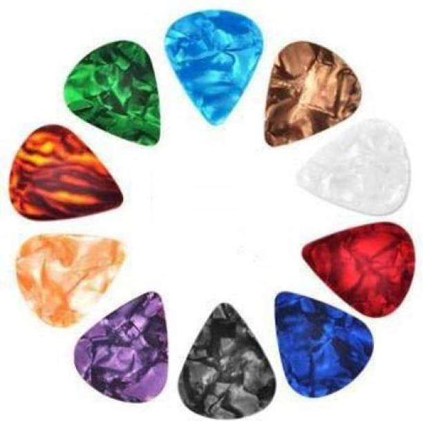 TechBlaze Abstract Art Celluloid Guitar Picks for Acoustic Guitar 0.46mm Electric Guitar Bass Ukulele Multicolor Plectrums for Guitar Lovers Guitar Pick