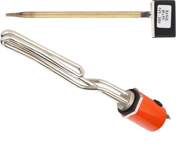 Airex Commercial Solar Geyser Water Heater Element with Thermostat Cut-Off Electric Water Heater Geyser Temperature Controlling Sensor (with 7 Inch) 2000 W Immersion Heater Rod