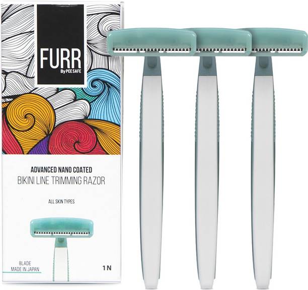 FURR By Pee Safe Bikini Line Trimming Razor For Women | Pack of 3 | All Skin Types