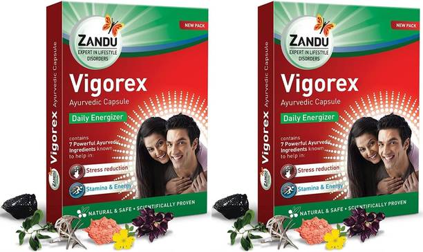 ZANDU Vigorex Gold Ayurvedic Daily Energizer-12 Capsules (Pack of 2)