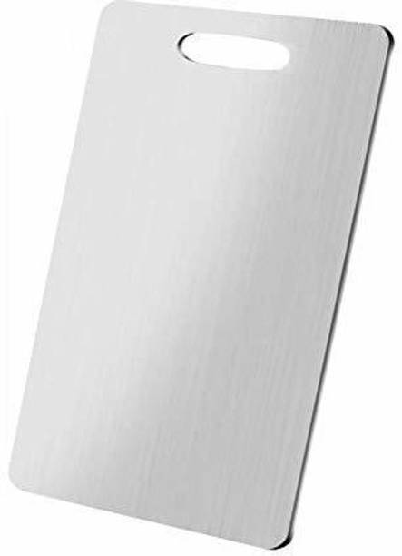 Multipurpose Food-Grade Chopping Cutting Slicing Serving Cut Board for Fruits Vegetables & Dough Board, Heavy Duty Safe Durable (Medium) (Size 31.8CM X 21CM ) स्टेनलेस स्टील कटिंग बोर्ड