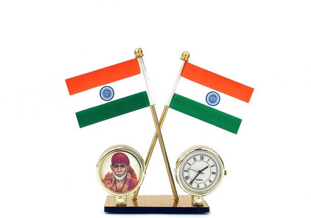 WOLCH Indian Flag Double Sided Wind Car Dashboard Flag