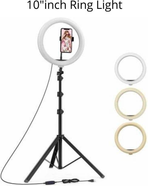 COLOUR MUSIC Professional 10 inch Dimmable LED Selfie Ring Light with 7 Feet Tripod StandC23 Ring Flash