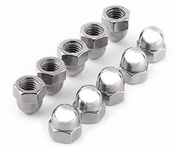 VP INDUSTRIES Nut M4 Thread Dome Head Cap Nut Metric Thread (Pcs-25) | Round Top Nut Hex Head, Acorn Nut or Crown head for Exhibition Vehicle Tyre, DIY projects, Vehicle, Furniture or Home Improvement,Cabinets Cabinets, Wardrobes All Kinds of Drawers Office Furniture,Wood Boards, Kitchen Worktops, Cabinets, Cupboards,Chairs &amp; Beds