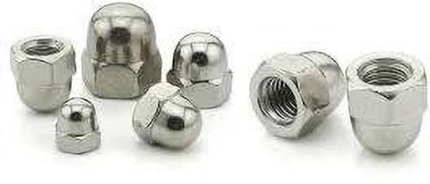 VP INDUSTRIES Nut M6 Thread Dome Head Cap Nut Metric Thread (Pcs-25) | Round Top Nut Hex Head, Acorn Nut or Crown head for Exhibition Vehicle Tyre, DIY projects, Vehicle, Furniture or Home Improvement,Cabinets Cabinets, Wardrobes All Kinds of Drawers Office Furniture,Wood Boards, Kitchen Worktops, Cabinets, Cupboards,Chairs &amp; Beds