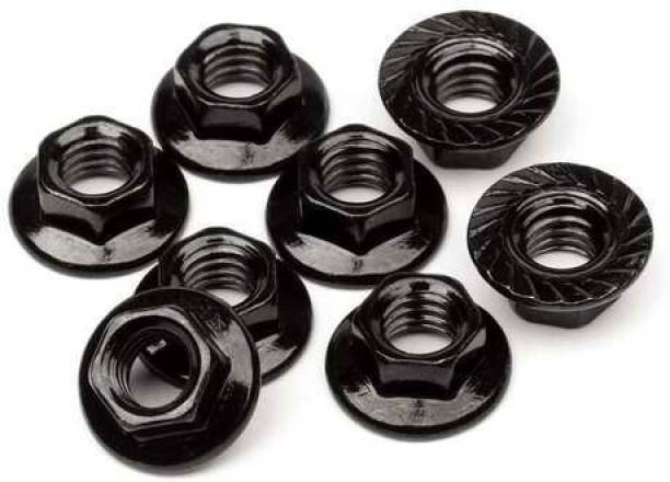 VP INDUSTRIES Nut M5 Thread Hex Flange Nut Non-Slip Lock Nut Metric Thread (Pcs-25)| Hex Flange for Exhibition Cabinets Cabinets, Wardrobes All Kinds of Drawers Office Furniture,Wood Boards, Kitchen Worktops, Cabinets, Cupboards,Chairs &amp; Beds