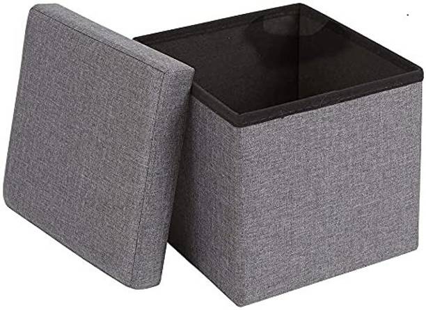 Kashtabhanjan enterprise Folding Organizer Storage Ottoman Bench Footrest Stool Coffee Table Cube, Camping Fishing Toys Chest Stool, Quick and Easy Assembly, 22L Capacity, Padded Living & Bedroom Stool
