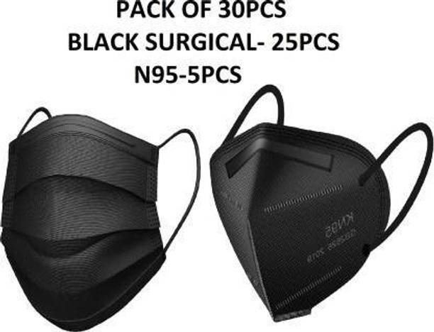 Wellstar Protective Face Mask with NOSE CLIP CE ISO & GMP Certified Bacterial Filtration Nose Pin Black Units With Nose Pin Disposable Iso Mark 3 Ply Pharmaceutical Breathable Surgical Pollution Face Mask Respirator with 3 Layer For Men, Women, Kids N95 5 Layer Reusable / Washable Anti - Pollution , Anti - Virus Breathable New Mask Face Mask ( White ) for Men , Women and Kids mask respirator GV601 Water Resistant, Reusable, Washable combo (30 Piece) Water Resistant Surgical Mask With Melt Blown Fabric Layer (Black, Free Size, Pack of 30, 3 Ply) Non-Washable, Water Resistant Surgical Mask With Melt Blown Fabric Layer