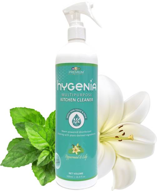 Premium Bionaturals Hygenia Multipurpose Kitchen Cleaner-Peppermint,Lily Essential Oil-Active Oxygen,Neem Extracts