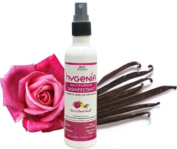 Premium Bionaturals Hygenia Multipurpose Disinfectant with Rose and French Vanilla Essential Oils – Eco Friendly and Biodegradable – Non Toxic – Government of India Formulation – Safe for Electronics