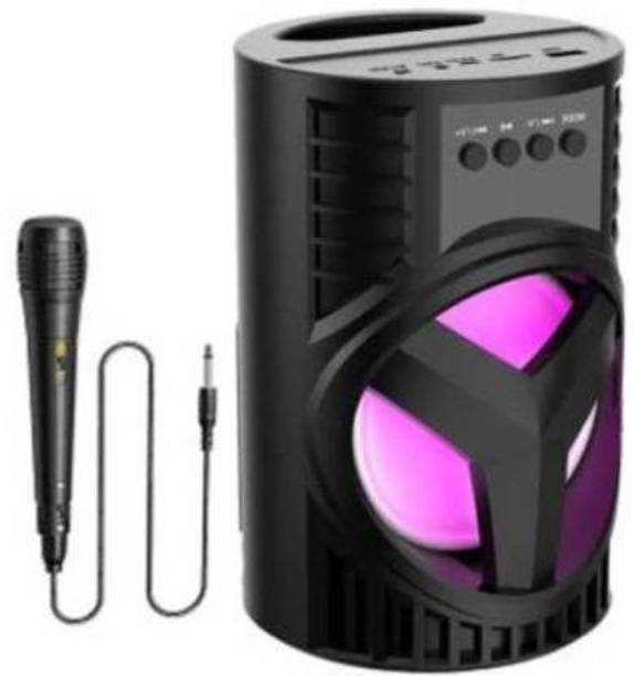 dilgona BEST QUALITY LZ-4103|3D sound| Splashproof| Water resistant| Wireless Led Light |Deep Baas Stereo subwoofer sound system | mini Home theatre| AUX supported| DJ light Carry Handle Speaker| FM Radio USB, Micro SD Card Reader | Long hour battery Life| [FREE Mic] 10 W Bluetooth Speaker Boom Box