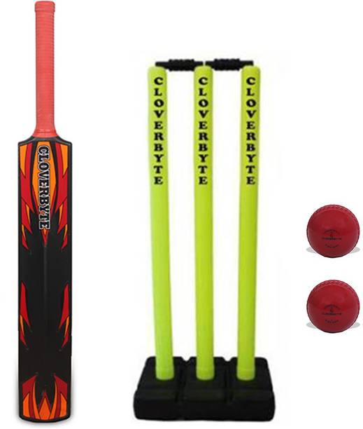 CLOVERBYTE Blast Cricket Set of Hard Plastic Cricket Bat And Cricket Wicket ( Plastic Bat + Wicket) And Wind Ball Cricket Kit