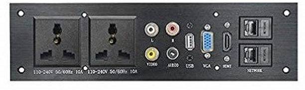 techut cable cubby pop up box with 2 power socket ,2 lan,1 hdmi,1 vga,1 usb and 1 audio & AV multimedia Media Streaming Device