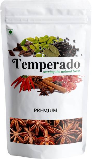 Temperado Premium Whole Star Anise| Chakri Phool | Badhiyan Fool| Highly Aromatic | Imported From Vietnam| Asian Spices| 1KG